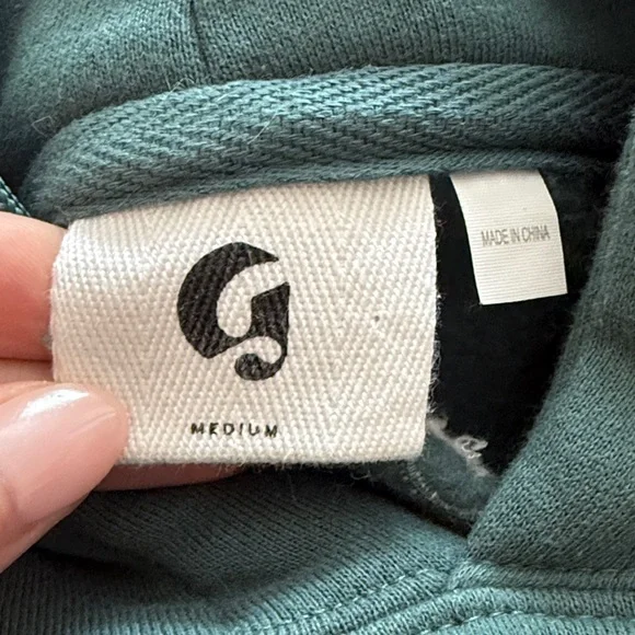 Glossier Green Hoodie NWOT - Picture 3 of 6
